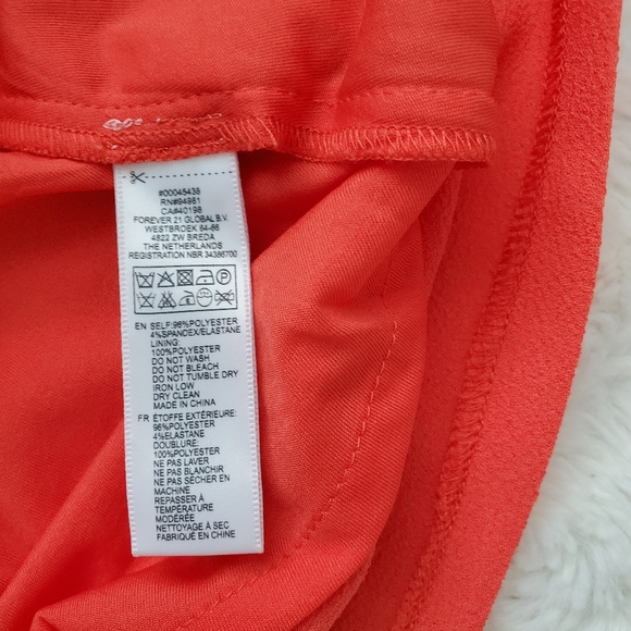NWOT Forever 21 Bright Orange Dress Size Small - Picture 6 of 11